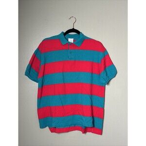 Vintage J.J. Cochran Thick‎ Striped Polo Men’s Size Large Made In USA